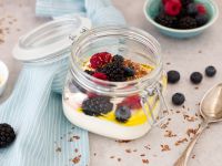 Früchtequark mit Leinöl Rezept